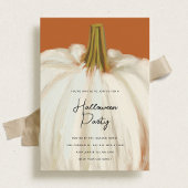 Witte pompoen Halloween Party Kaart