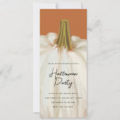 Witte pompoen Halloween Party Kaart (Voorkant)