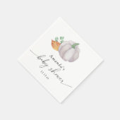 Witte pompoen herfst baby shower servet (Hoek)