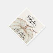 Witte Pompoen Herfst Baby shower Servet (Hoek)