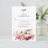 Witte pompoen Herfst Floral no Meal RSVP VER Kaartje (Staand voorkant)