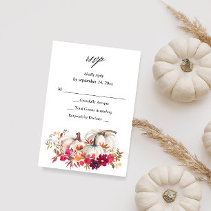 Witte pompoen Herfst Floral no Meal RSVP VER Kaartje