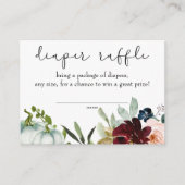 Witte pompoen Herfst in liefde luier raffle insert Informatiekaartje (Voorkant)