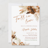 Witte Pompoen Herfst in Liefde Vrijgezellenfeest Kaart (Voorkant)