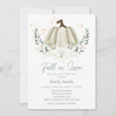 Witte Pompoen Herfst in Liefde Vrijgezellenfeest Kaart (Voorkant)