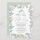 Witte pompoen Herfst repetitie diner Kaart