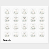 Witte Pompoen Herfst Thema Baby shower Favor Ronde Sticker (Vel)