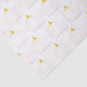 Witte pompoen herfst tweeling Baby shower papier (Detail)