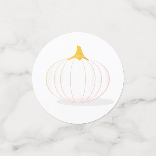 Witte Pompoen Herfst Twins Baby shower Confetti (Kleine voorkant)