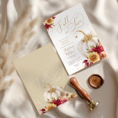 Witte pompoen Herfst Vrijgezellenfeest Kaart