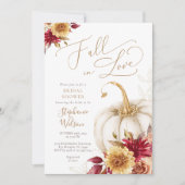 Witte pompoen Herfst Vrijgezellenfeest Kaart (Voorkant)