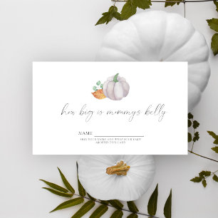 Witte pompoen - Hoe groot is mama's buik spel Informatiekaartje