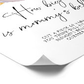 Witte pompoen - hoe groot is mama's buik spel poster (Hoek)