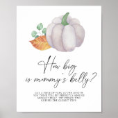 Witte pompoen - hoe groot is mama's buik spel poster (Voorkant)