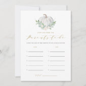 Witte pompoen Hoe oud waren de ouders spel Kaart (Voorkant)