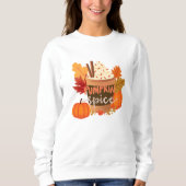 Witte Pompoen kruid gezellige feestelijke seizoen Trui (Voorkant)