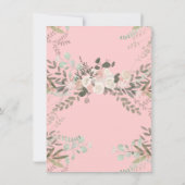 Witte Pompoen Meisje Baby Shower Koppels bloemige  Kaart (Achterkant)