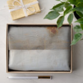Witte pompoen met gouden steel decoupage tissuepapier (Geschenk)