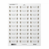 Witte Pompoen met Wilde Bloemen Retouradres Etiket (Full Sheet)