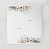Witte Pompoen met Wilde Bloemen Trouwkaartje Plaatskaartje (Buitenkant ongevouwen)