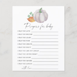 Witte pompoen - Party spel | Gebed voor baby spel