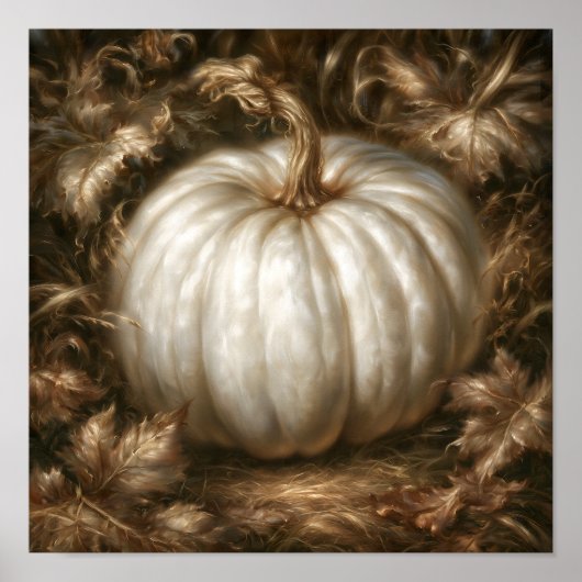 Witte Pompoen Poster (Voorkant)