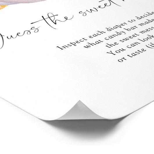 Witte pompoen - raad de zoete puinhoop poster (Hoek)