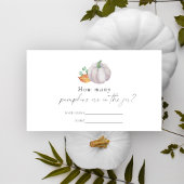 Witte pompoen - Raad hoeveel pompoenen spel Informatiekaartje