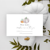 Witte pompoen - Raad hoeveel snoepjes spel Informatiekaartje