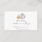 Witte pompoen - Raad hoeveel snoepjes spel Informatiekaartje (Voorkant)