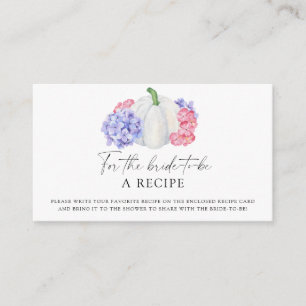 Witte pompoen - Recept voor de bruid te zijn Informatiekaartje