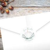 witte pompoen ronde sticker