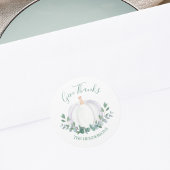 witte pompoen ronde sticker