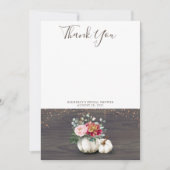 Witte Pompoen Rustieke Houten Bedankt (Voorkant)