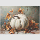  Witte Pompoen Schilderij Decoupage Tissuepapier (Voorkant)