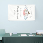Witte Pompoen Sering Bloem Bruidsfeest Verwelkomin Spandoek (Beurs)