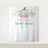 Witte Pompoen Sering Bloemstuk Bruidsdiner Wandkleed (Voorkant)