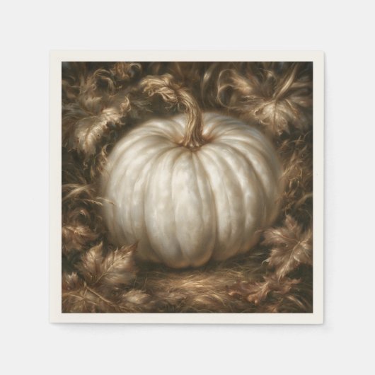Witte Pompoen Servet (Voorkant)