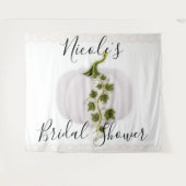 Witte Pompoen Storybook Chic Herfst Bruiloft Tapij Wandkleed (Voorkant (horizontaal))