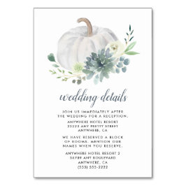 Witte Pompoen Succulent Wedding Enclosure Kaarten