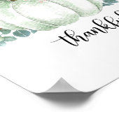 witte pompoen Thankful Poster (Hoek)