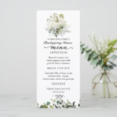 Witte Pompoen Thanksgiving Diner Menu Kaart (Staand voorkant)