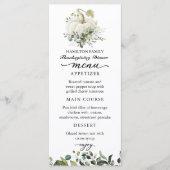 Witte Pompoen Thanksgiving Diner Menu Kaart (Voorkant)