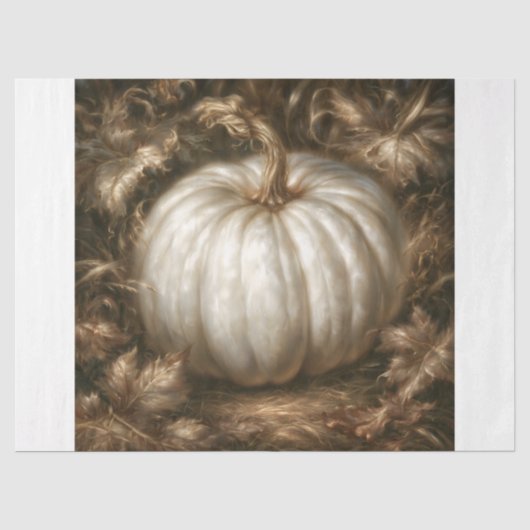 Witte Pompoen Tissuepapier (Voorkant)