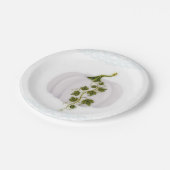 Witte Pompoen Verhaalboek Blauwe Herfst Huwelijksf Papieren Bordje (Gekanteld)