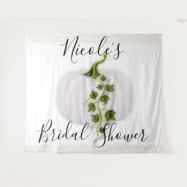 Witte Pompoen Verhaalboek Chic Herfst Bruiloft Tap Wandkleed