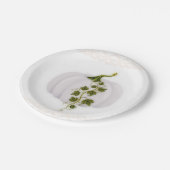 Witte Pompoen Verhaalboek Roze Herfst Bruiloftsfee Papieren Bordje (Gekanteld)