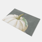 Witte pompoen voor herfst deurmat (Schuin)