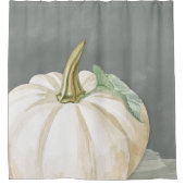 Witte pompoen voor herfst douchegordijn (Voorkant)