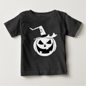 Witte Pompoen w/Pet Zwart Peuter Fleece Sweatshirt (Voorkant)